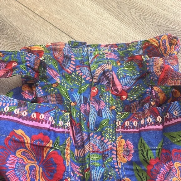 Farm Rio Blue Macaw Flight Pants NWT - Picture 6 of 13